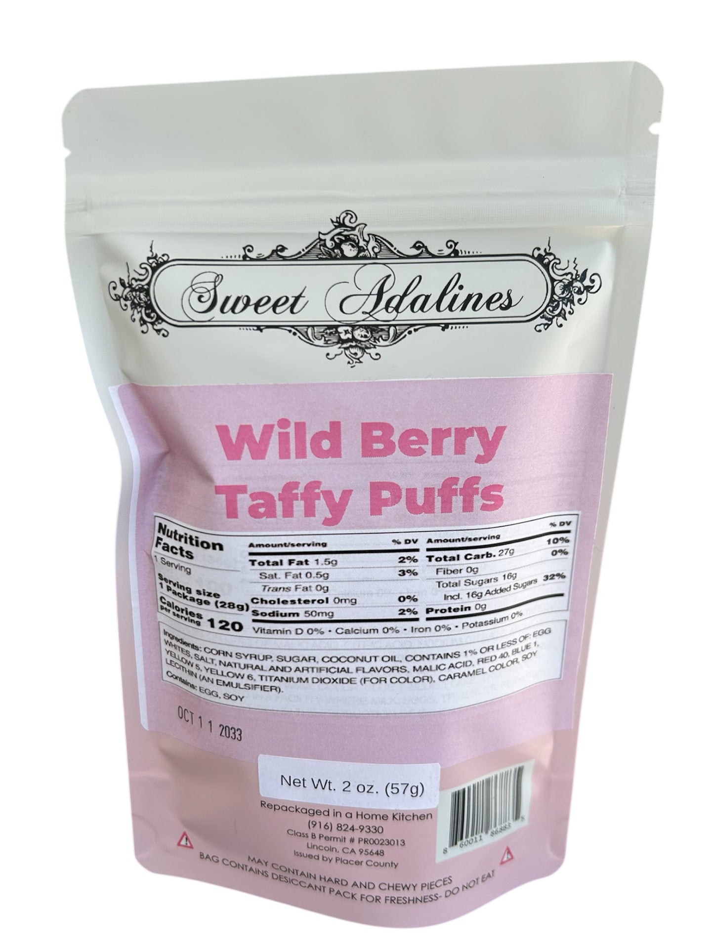 Wild Berry Taffy Puffs Bag