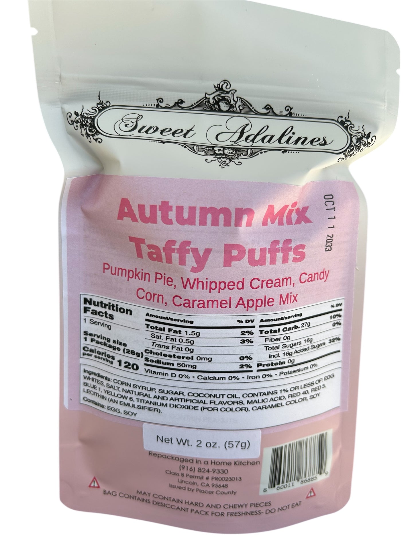 Autumn Mix Taffy Puffs Bag