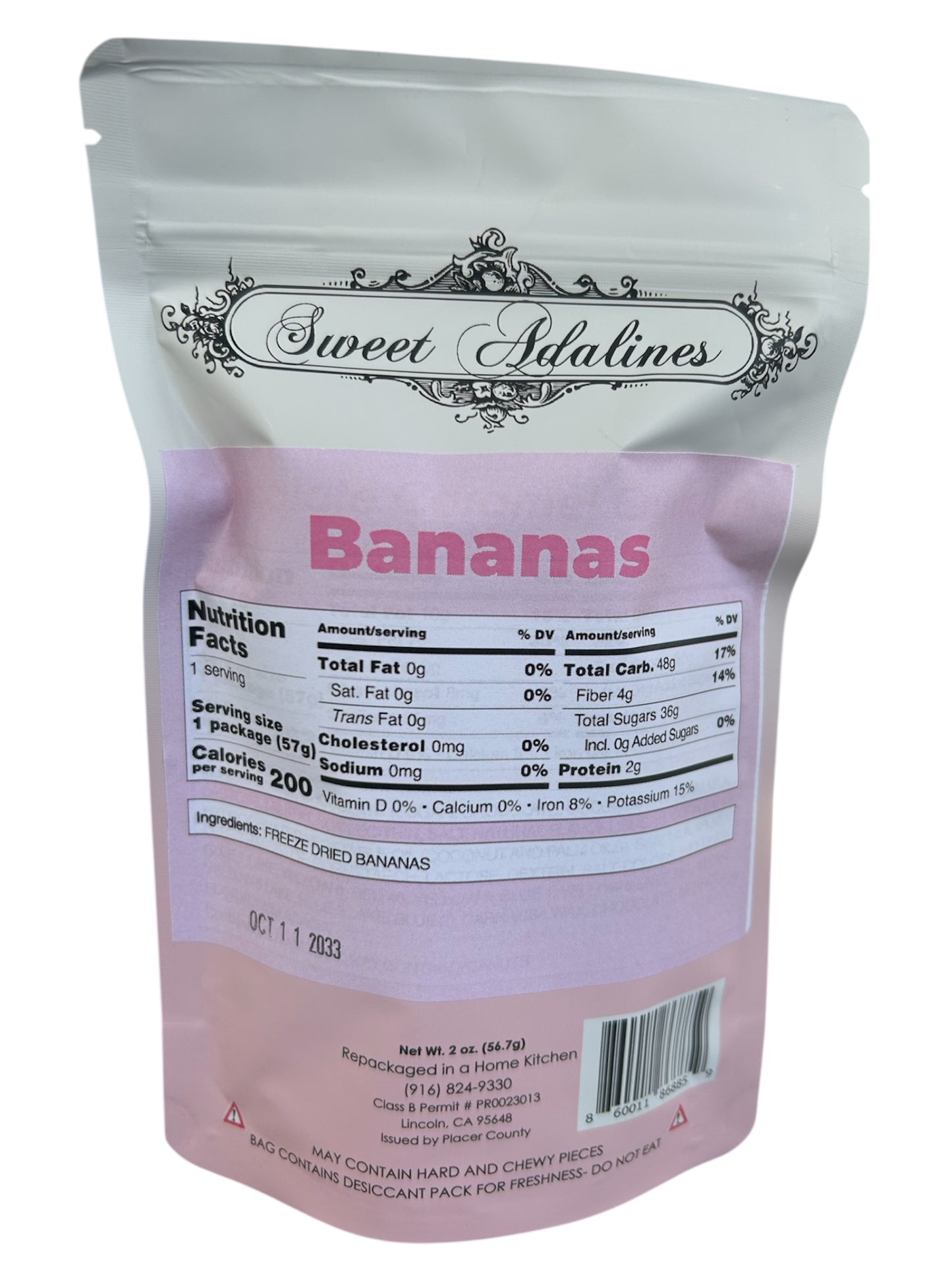 Freeze Dried Bananas