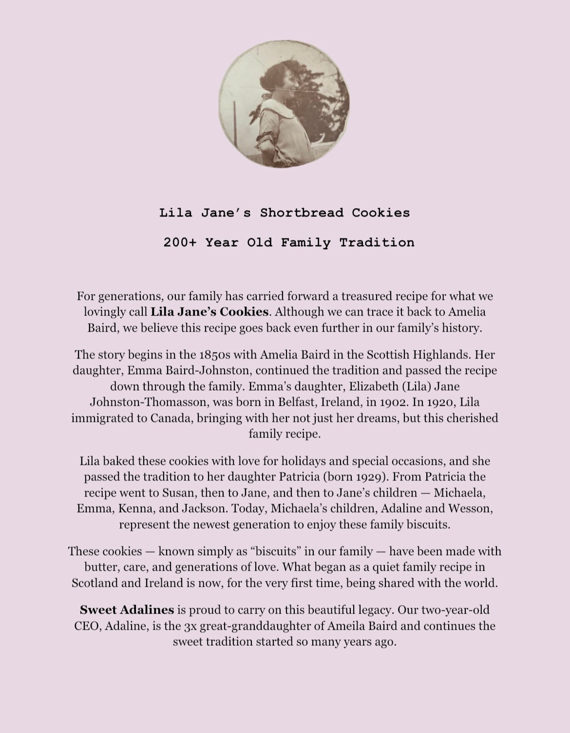 Lila Janes Shortbread Cookies- 6 Pack
