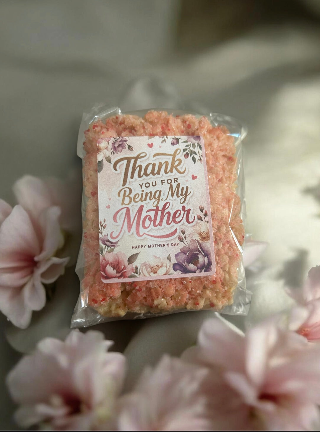 Mother’s Day Strawberry Sugar Rice Krispies Treats