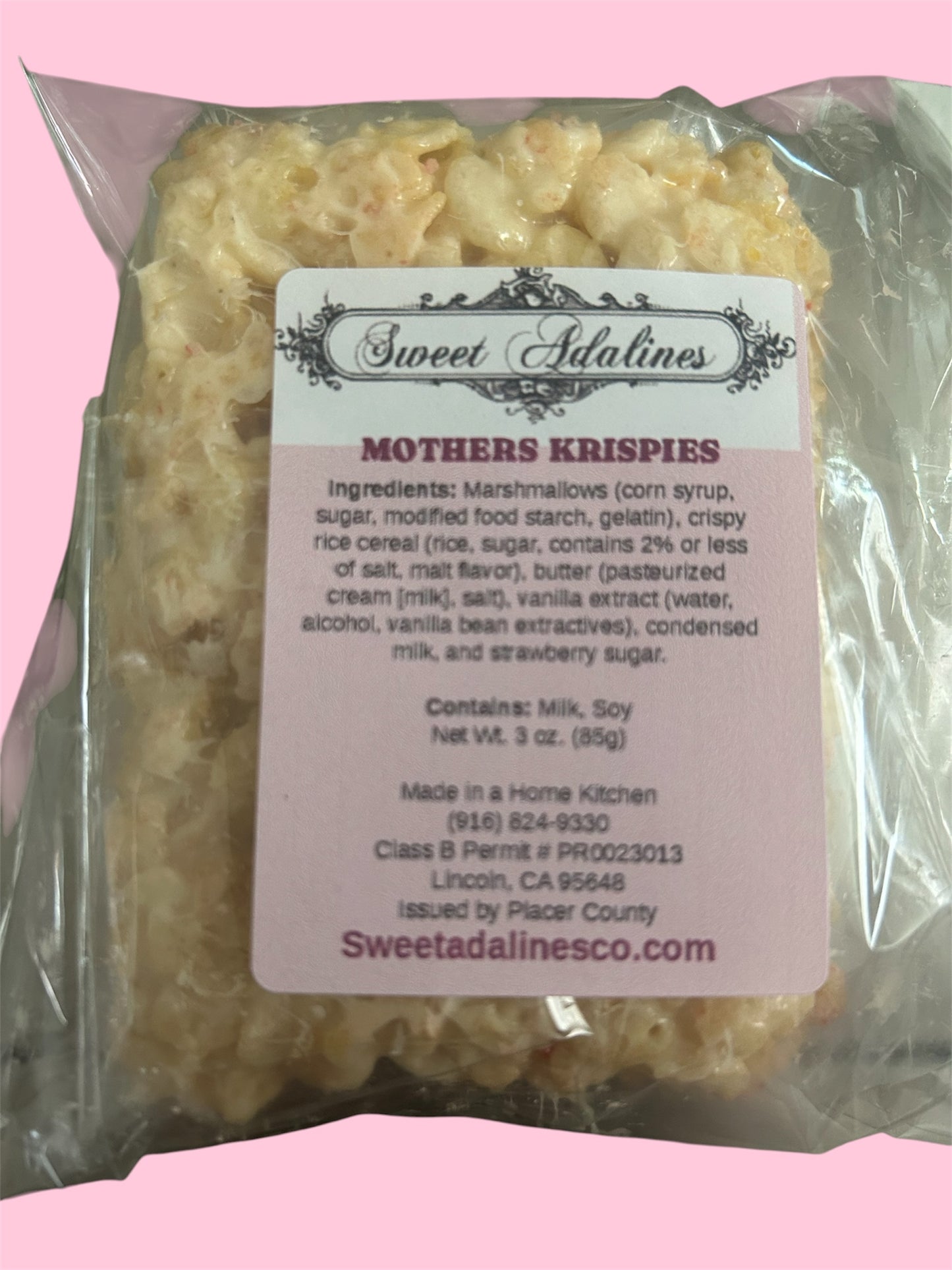 Mother’s Day Strawberry Sugar Rice Krispies Treats